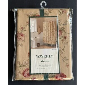 NEW Vintage Waverly Home SONATA ROSE Shower Curtain Farmhouse Cottage 72x72